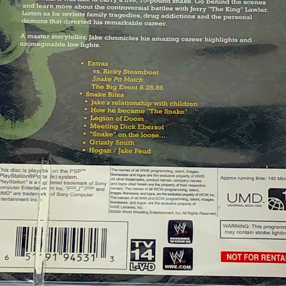 Jake the Snake Roberts Pick Your Poison for PSP - Picture 3 of 4